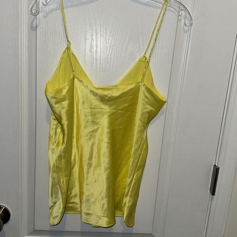 NWT Banana Republic silk cami, adjustable straps, bright yellow, size -S - Picture 4 of 4